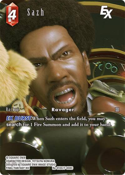 Sazh EX Full Art Re-013C/7-008C Legacy Collection Final Fantasy card
