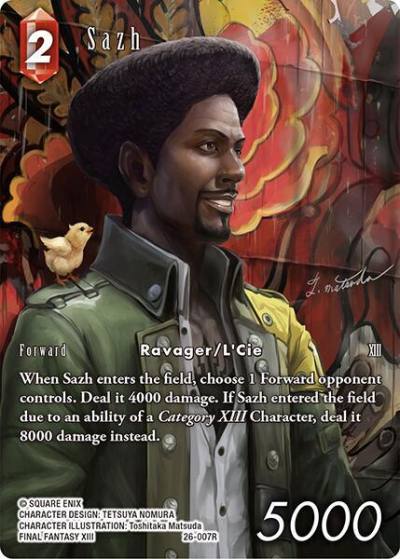Sazh Full Art 26-007R Gunslinger in the abyss Final Fantasy card