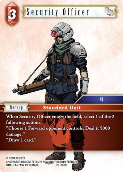 Security Officer 25-008C Tears of the Planet Final Fantasy card