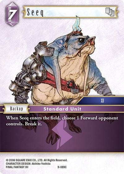 Seeq 9-089C Opus IX Final Fantasy card