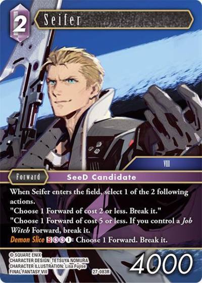 Seifer 27-083R Journey of discovery Final Fantasy card
