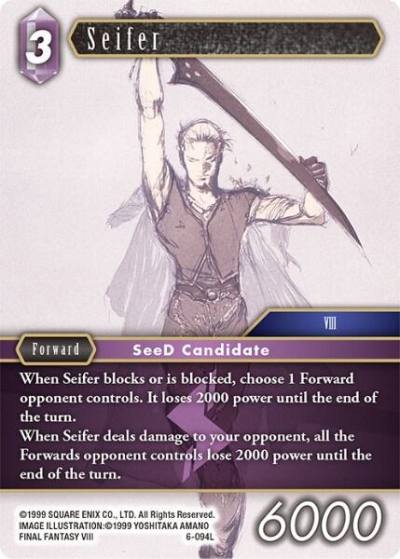 Seifer 6-094L Opus VI Final Fantasy card