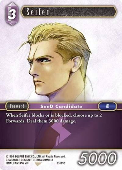 Seifer Common 2-111C Opus II Final Fantasy card