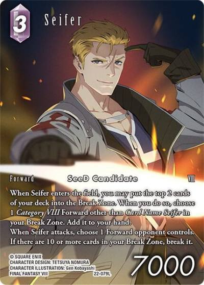 Seifer Full Art 22-079L Hidden Hope Final Fantasy card