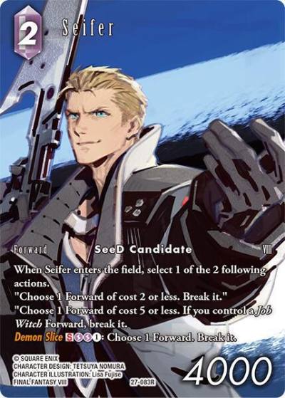 Seifer Full Art 27-083R Journey of discovery Final Fantasy card