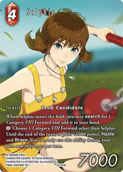 Selphie Full Art 22-010L Hidden Hope Final Fantasy card