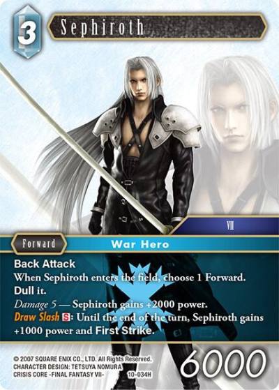 Sephiroth 10-034H Opus X Final Fantasy card