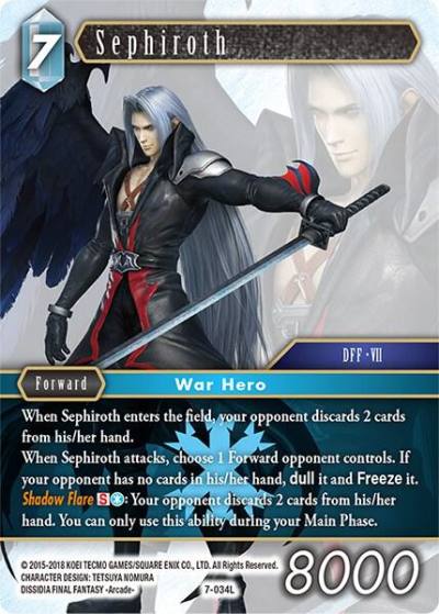 Sephiroth 7-034L Opus VII Final Fantasy card