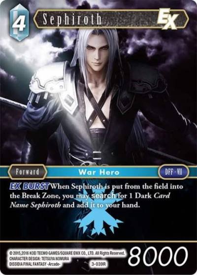 Sephiroth EX 3-039R Opus III Final Fantasy card