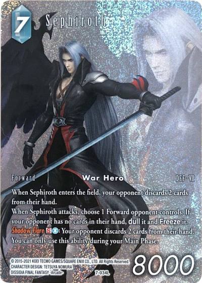 Sephiroth Full Art 7-034L Boss Deck: Chaos Final Fantasy card