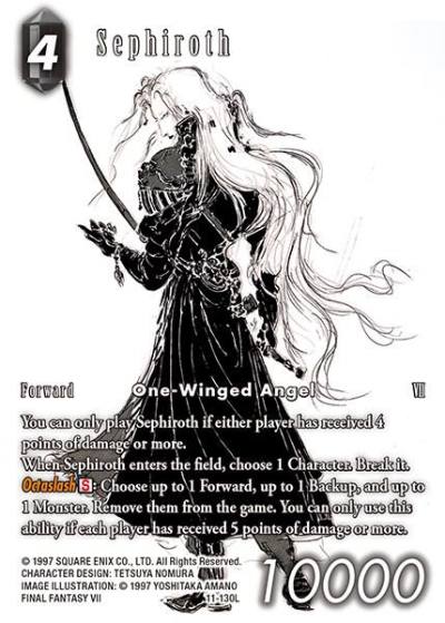 Sephiroth Full Art Reprint 11-130L Resurgence of Power Final Fantasy card