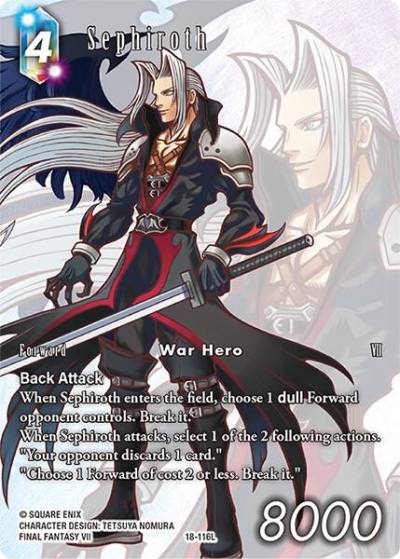 Sephiroth Full Art Reprint 18-116L Hidden Hope Final Fantasy card