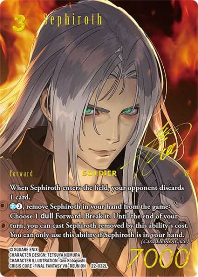 Sephiroth Full Art Signature 22-032L Hidden Hope Final Fantasy card