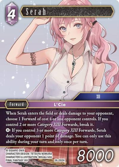 Serah 26-092H Gunslinger in the abyss Final Fantasy card