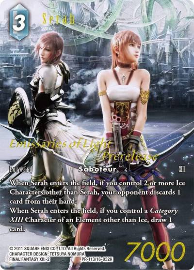 Serah Prerelease Promo 16-032H Emissaries of Light Final Fantasy card