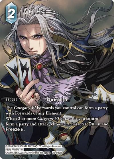 Setzer Full Art 20-030R Dawn of Heroes Final Fantasy card