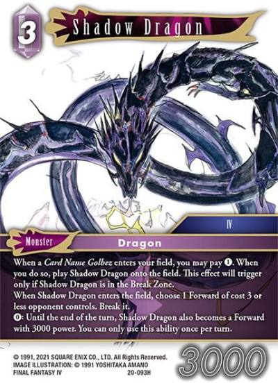 Shadow Dragon 20-093H Dawn of Heroes Final Fantasy card