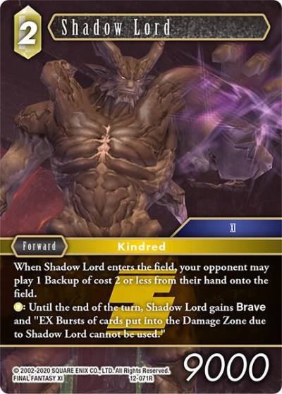 Shadow Lord 12-071R Opus XII Final Fantasy card