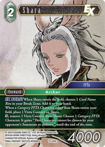Shara EX 13-040L Opus XIII: Crystal Radiance Final Fantasy card