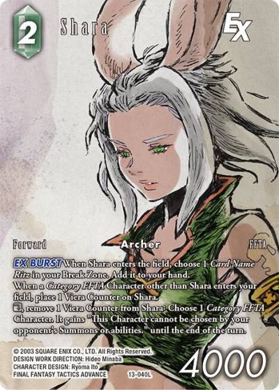 Shara Full Art 13-040L Opus XIII: Crystal Radiance Final Fantasy card