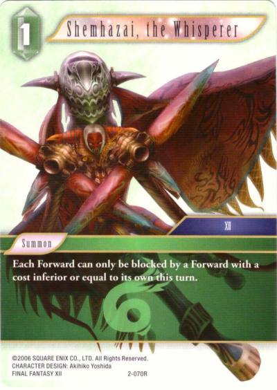 Shemhazai the Whisperer 2-070R Deck Exclusive Cards Final Fantasy card