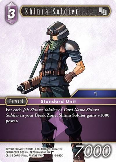 Shinra Soldier 10-093C Opus X Final Fantasy card