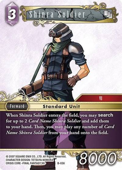 Shinra Soldier B-036 Boss Deck: Final Fantasy VII Final Fantasy card