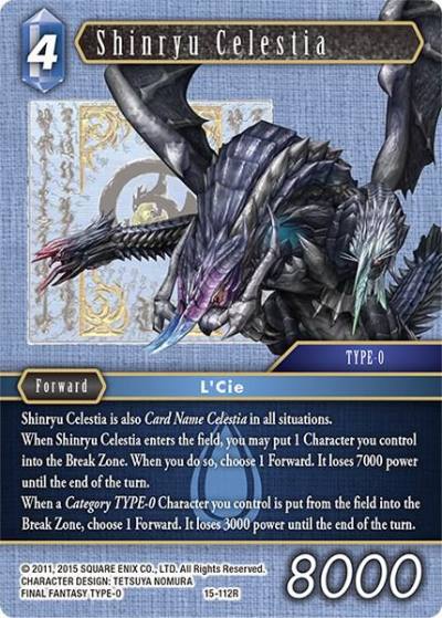 Shinryu Celestia 15-112R Crystal Dominion Final Fantasy card