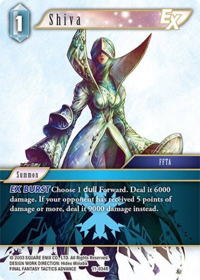 Shiva EX 11-034R Opus XI Final Fantasy card