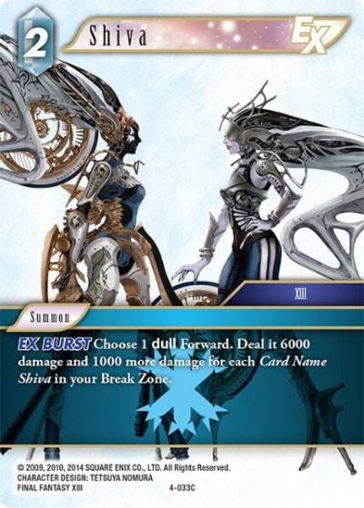Shiva EX 4-033C Opus IV Final Fantasy card