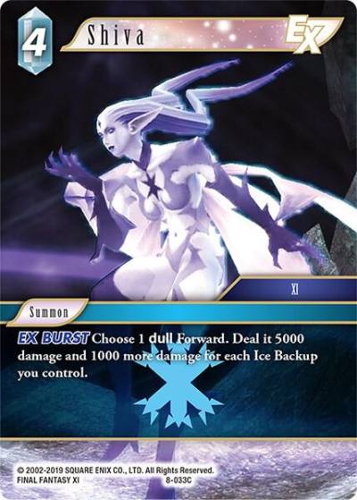 Shiva EX 8-033C Opus VIII Final Fantasy card