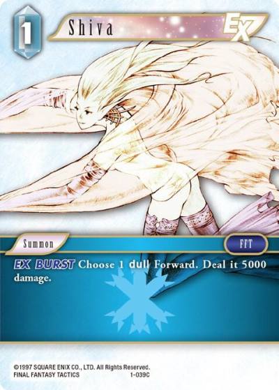 Shiva EX Common 1-039C Opus I Final Fantasy card