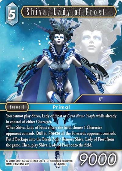 Shiva Lady of Frost 14-036L Opus XIV: Crystal Abyss Final Fantasy card