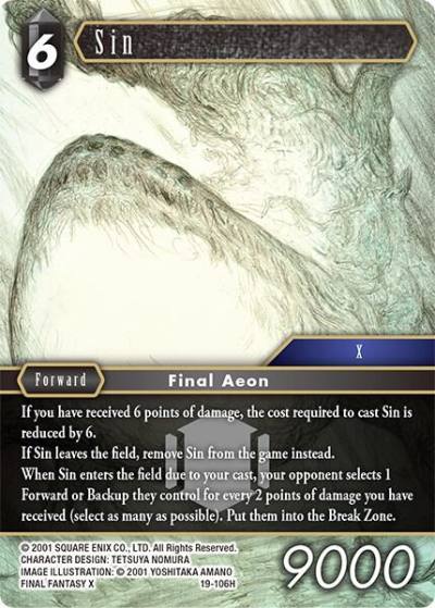 Sin 19-106H From Nightmares Final Fantasy card