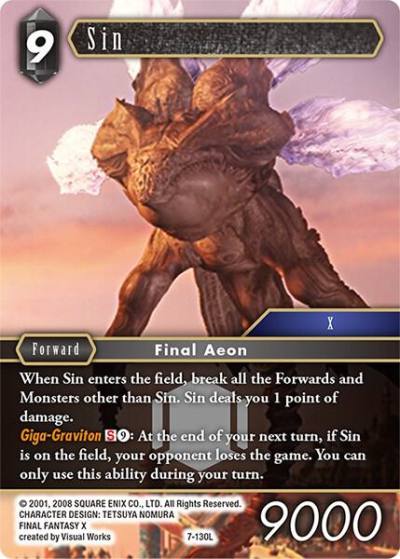 Sin 7-130L Opus VII Final Fantasy card
