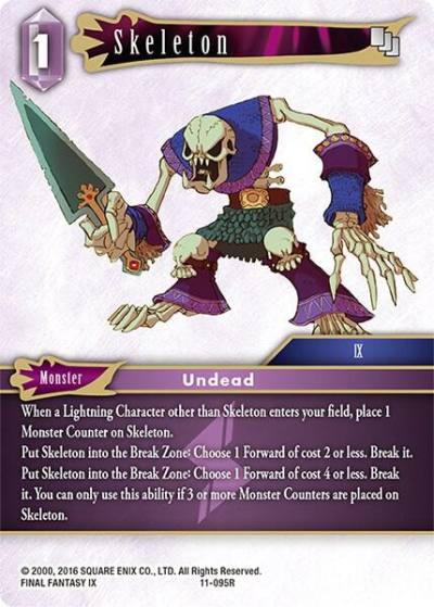 Skeleton 11-095R Opus XI Final Fantasy card