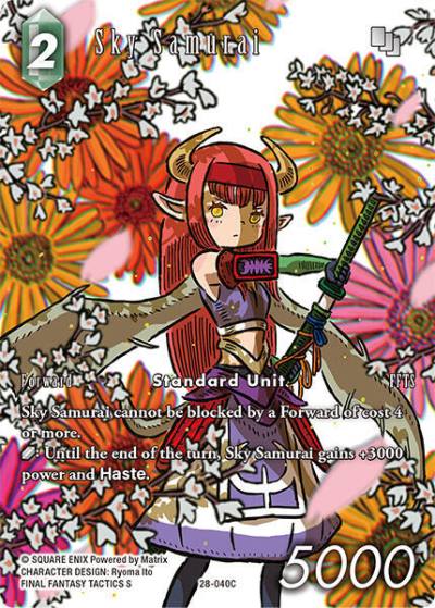 Sky Samurai (Full Art) 28-040C Dreamlike Oceans Final Fantasy card
