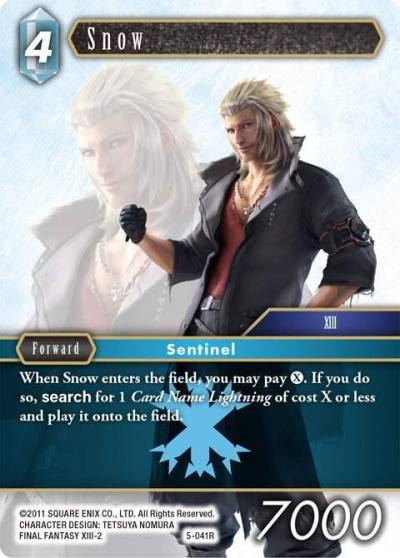 Snow 5-041R Opus V Final Fantasy card