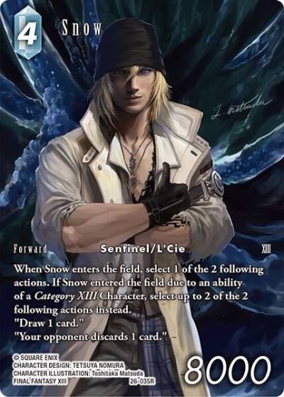 Snow Full Art 26-035R Gunslinger in the abyss Final Fantasy card