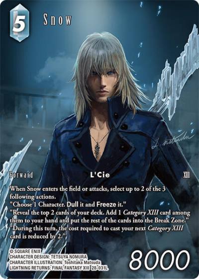 Snow (Full Art) 28-031L Dreamlike Oceans Final Fantasy card