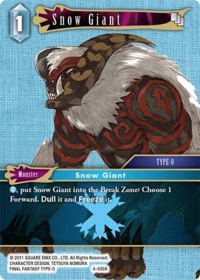 Snow Giant 6-035R Opus VI Final Fantasy card