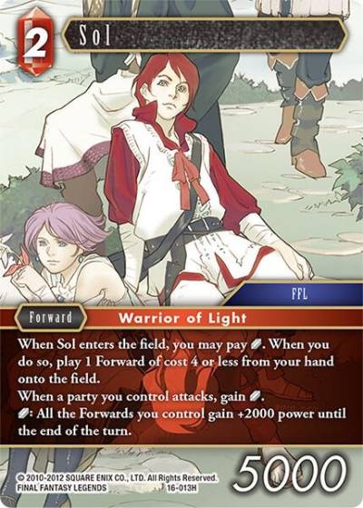 Sol 16-013H Emissaries of Light Final Fantasy card