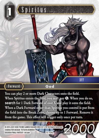 Spiritus 13-104L Opus XIII: Crystal Radiance Final Fantasy card