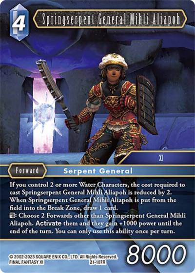 Springserpent General Mihli Aliapoh 21-107R Beyond Destiny Final Fantasy card