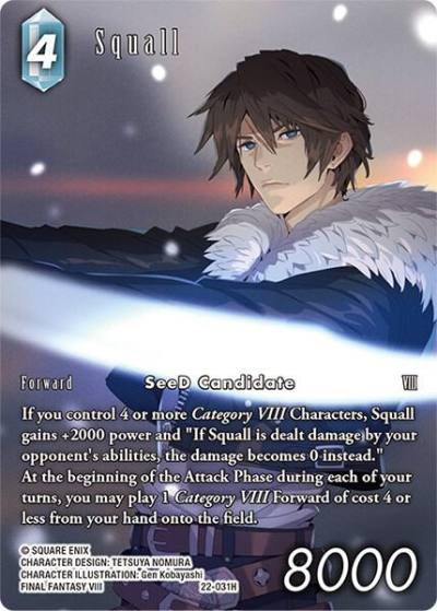 Squall Full Art 22-031H Hidden Hope Final Fantasy card