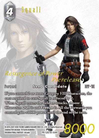 Squall Prerelease Promo PR-126/18-104H FF: Promo Cards Final Fantasy card