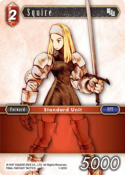 Squire Female Unit 1-025C Opus I Final Fantasy card