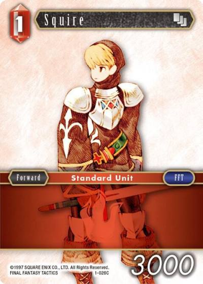 Squire Male Unit 1-026C Opus I Final Fantasy card