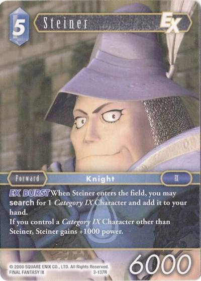 Steiner EX 3-137R Deck Exclusive Cards Final Fantasy card