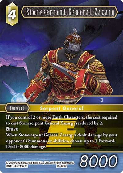 Stoneserpent General Zazarg 21-073R Beyond Destiny Final Fantasy card